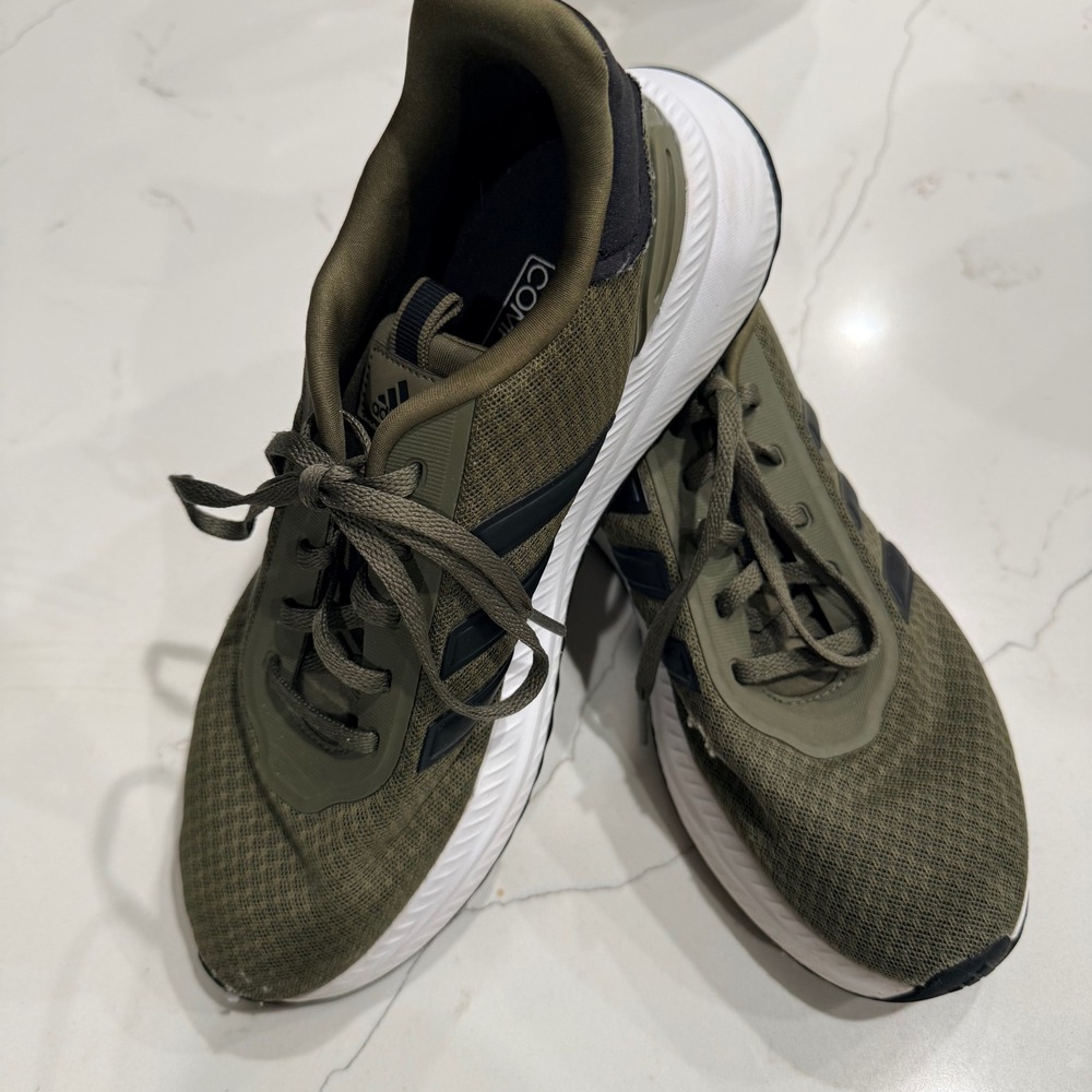 Adidas Runfalcon 3.0 Mens Running Shoes Olive Green Black JH6983 Size 9